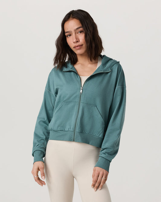 Halo Full Zip Hoodie Women's Bluegrass Heather Hoodie - Vuori