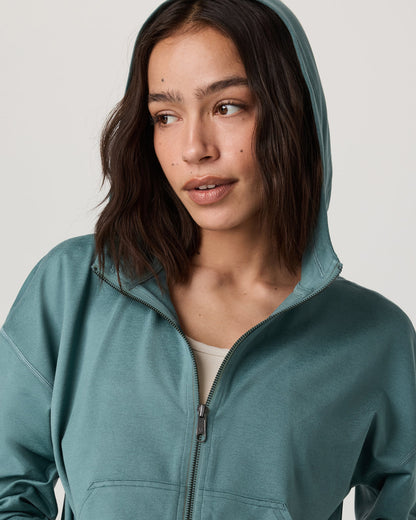 Halo Full Zip Hoodie Women's Bluegrass Heather Hoodie - Vuori