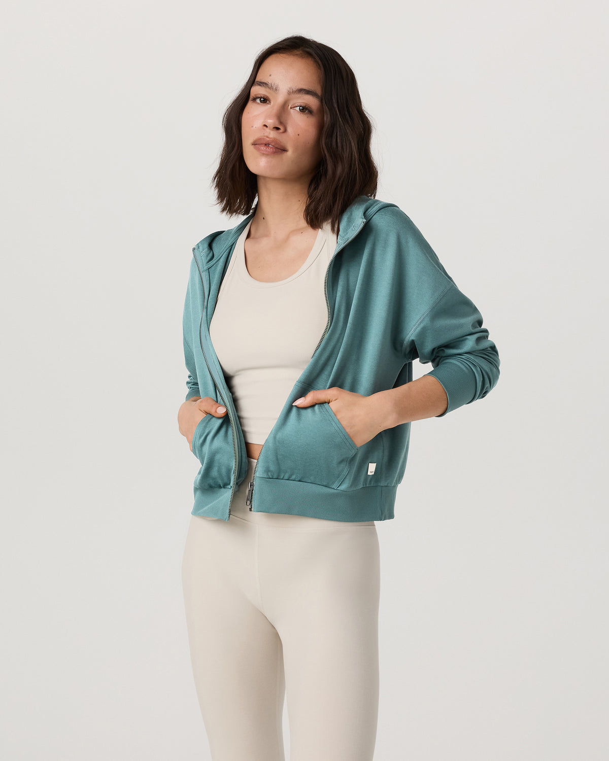 Halo Full Zip Hoodie Women's Bluegrass Heather Hoodie - Vuori