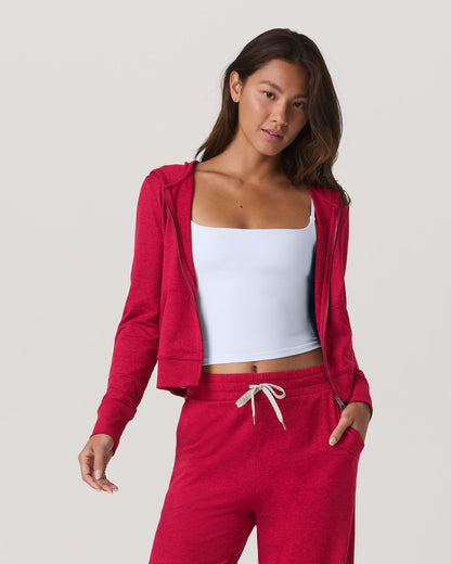 Halo Mini FZ Hoodie Women's Strawberry Heather Hoodie - Vuori