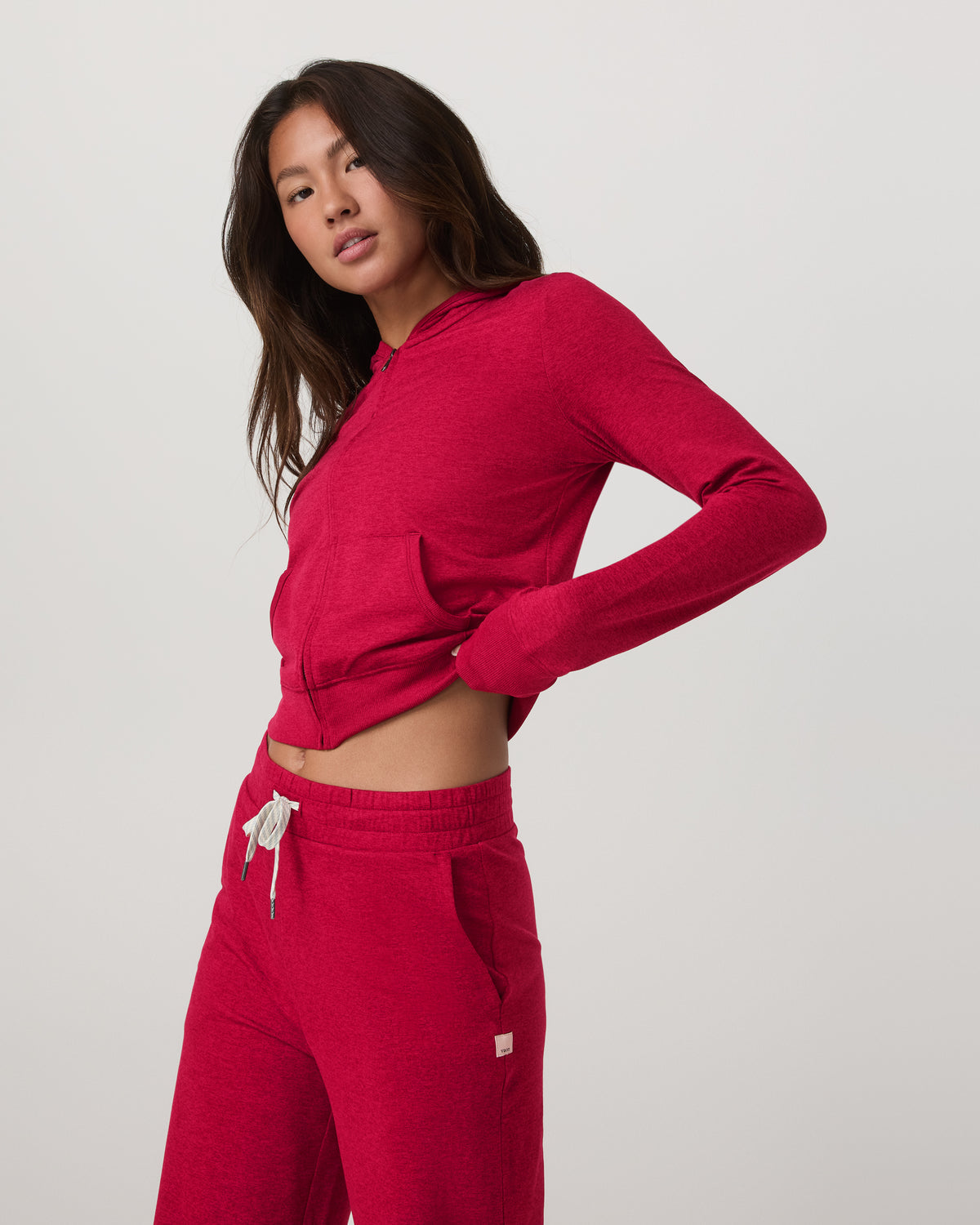 Halo Mini FZ Hoodie Women's Strawberry Heather Hoodie - Vuori