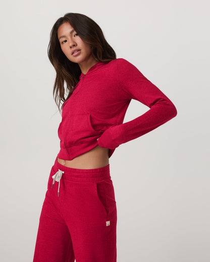 Halo Mini FZ Hoodie Women's Strawberry Heather Hoodie - Vuori
