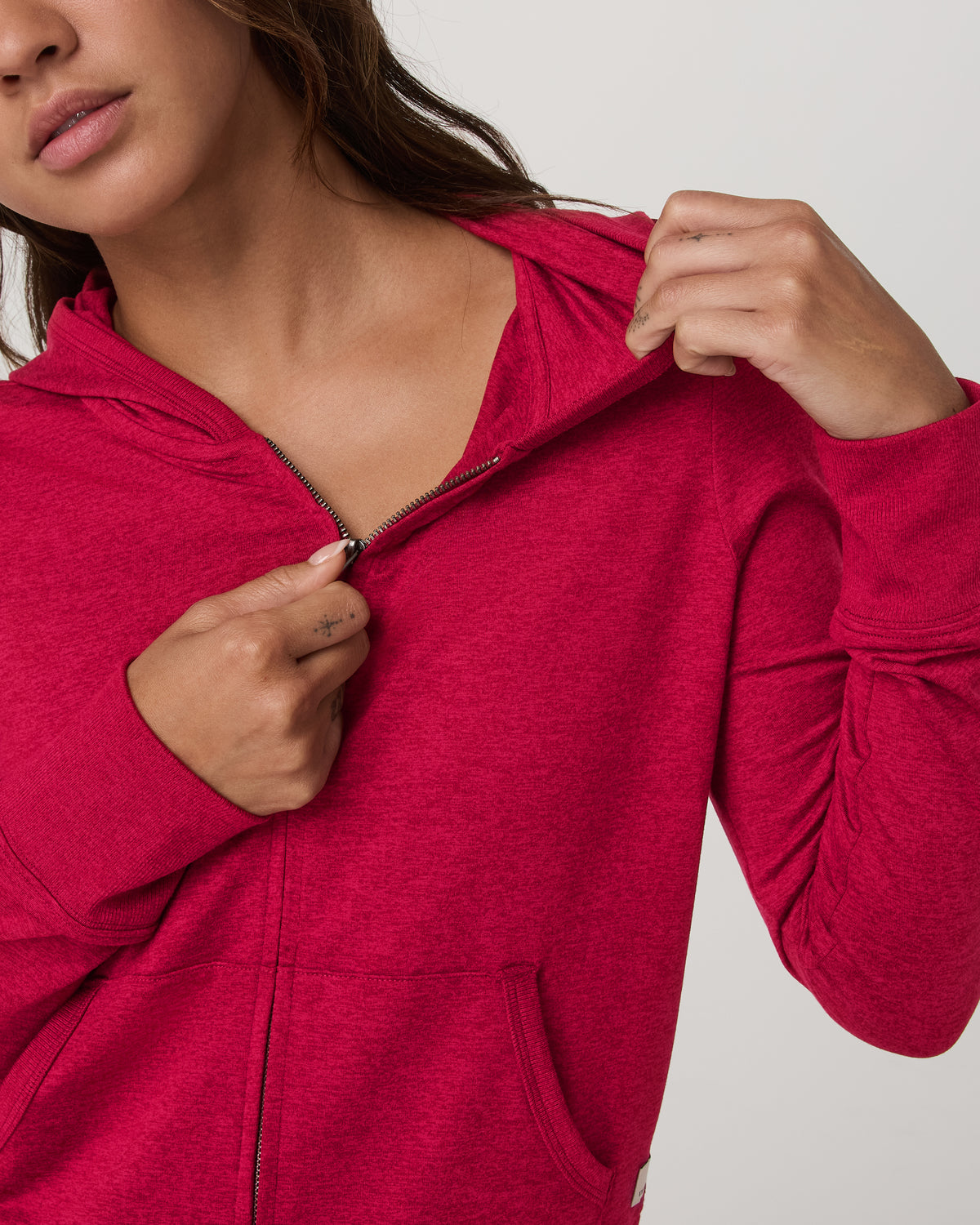 Halo Mini FZ Hoodie Women's Strawberry Heather Hoodie - Vuori