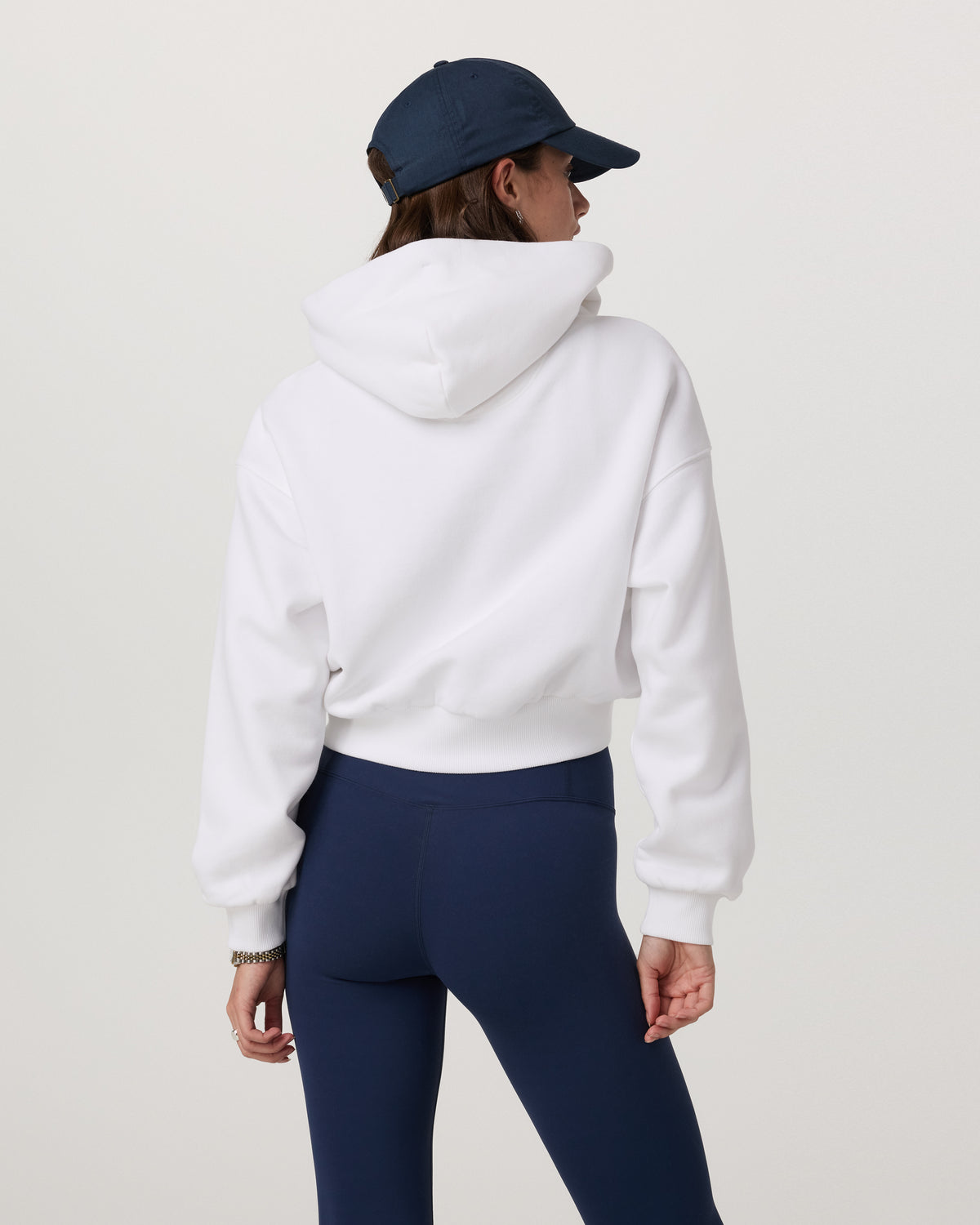 Restore Mini Full Zip Hoodie Women's White Jacket - Vuori