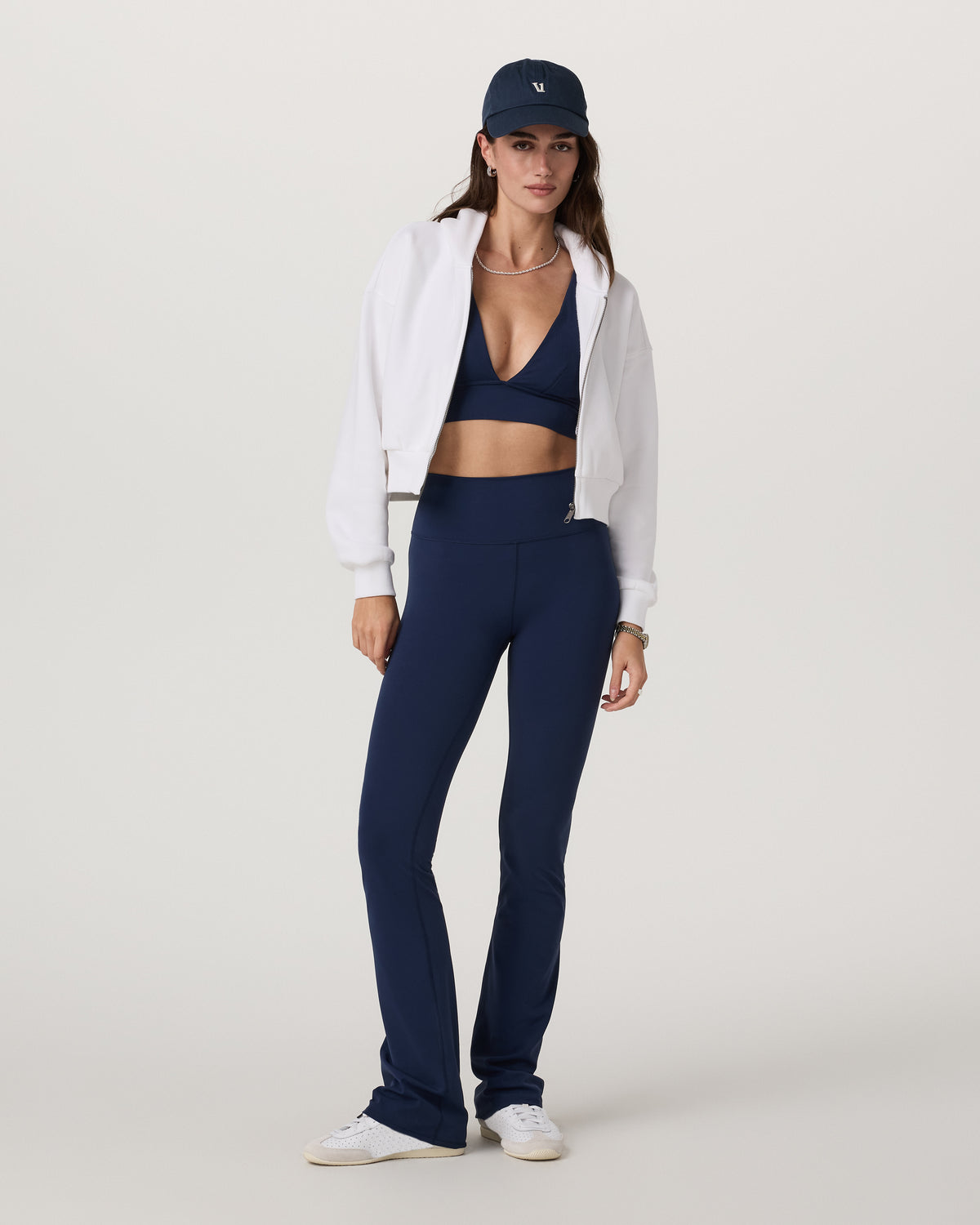 Restore Mini Full Zip Hoodie Women's White Jacket - Vuori