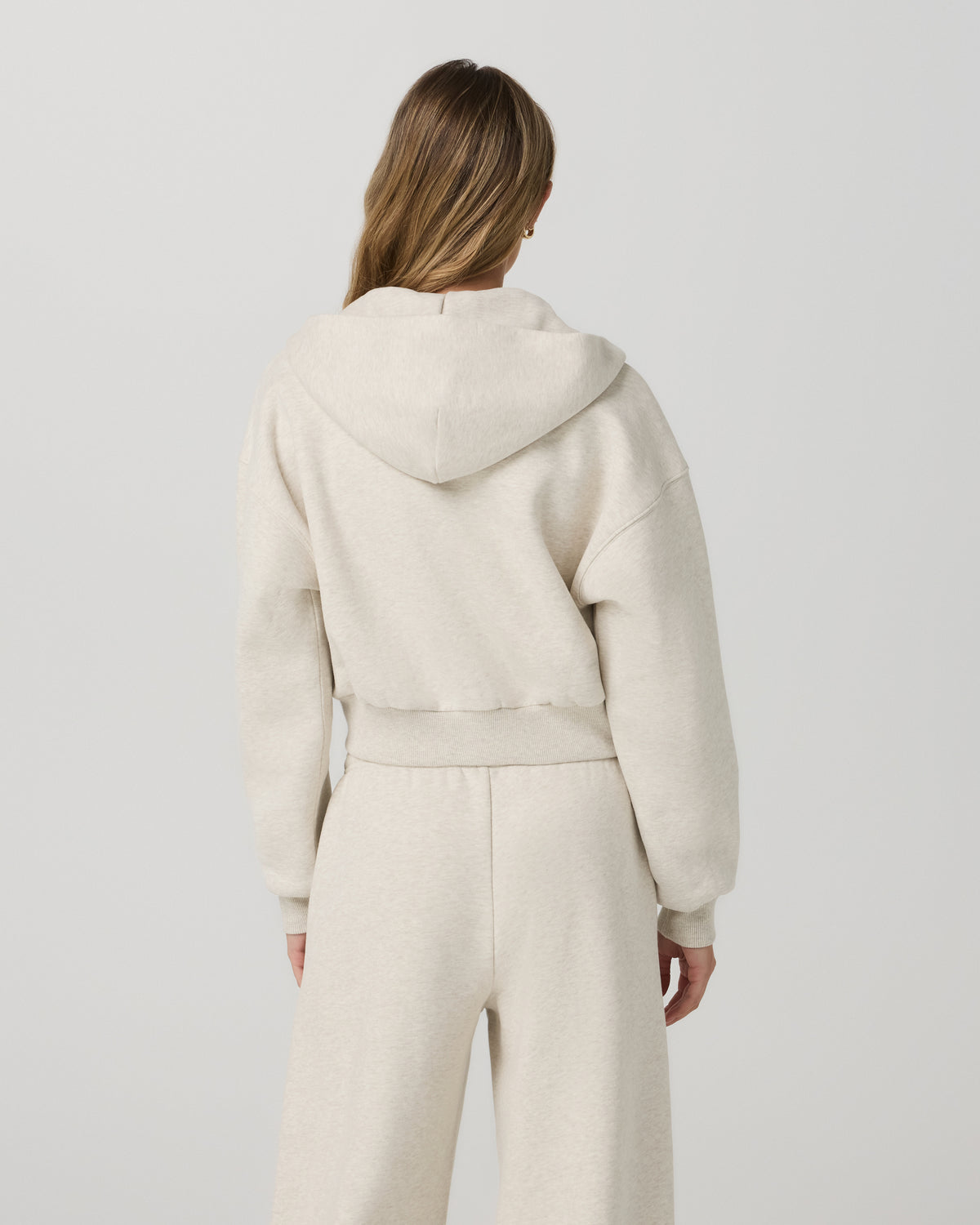 Restore Mini Full Zip Hoodie Bone Heather Jacket - Vuori