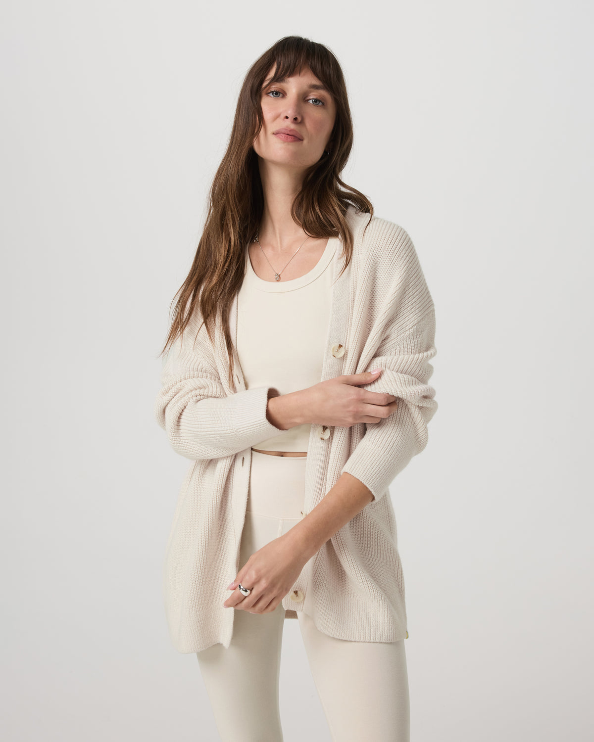 Alps Boyfriend Cardigan Women's Marshmallow Sweater - Vuori