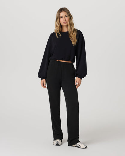 Sedona Bubble Crew Women's Black Pullover Crewneck - Vuori