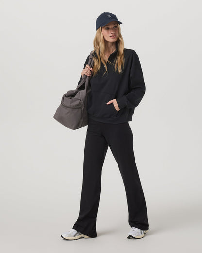 Granite Half Zip Black Heather Pullover Sweatshirt - Vuori