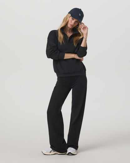 Granite Half Zip Black Heather Pullover Sweatshirt - Vuori