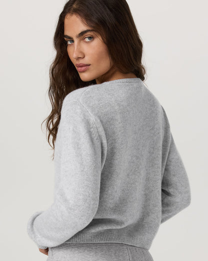 Émilie Cashmere Cardi Women's Pale Grey Heather - Vuori