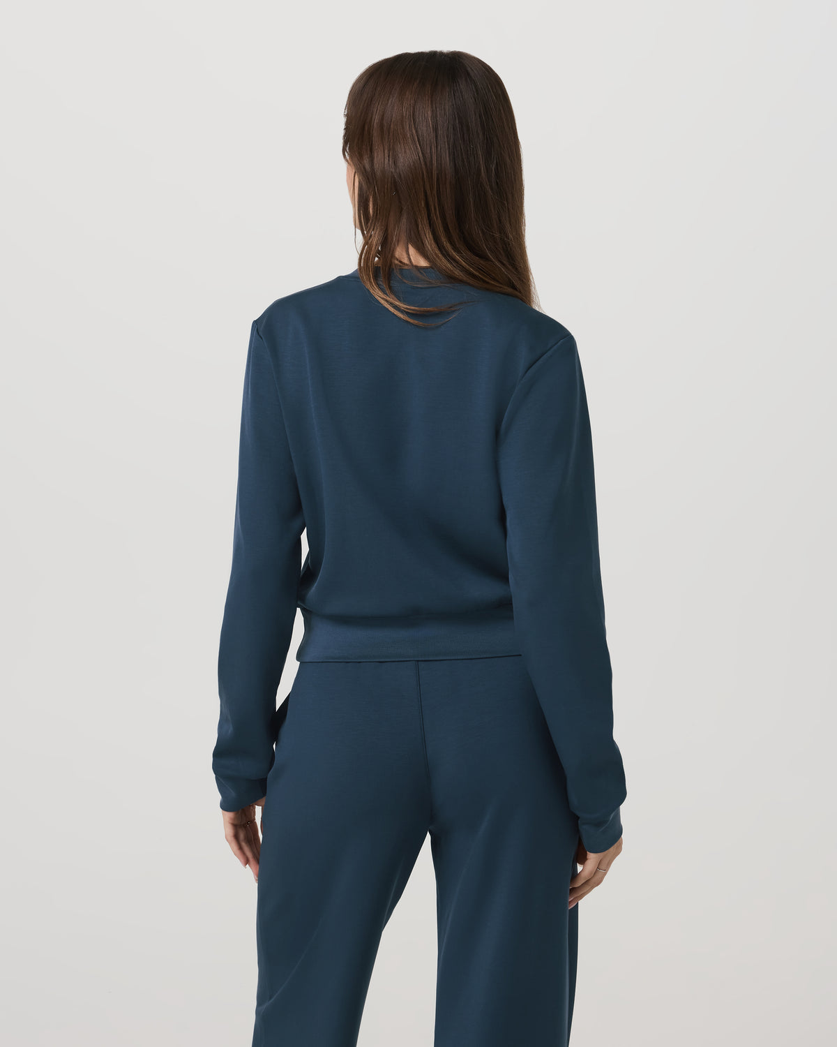 Compose Crew Ocean Blue Pullover Fleece Sweatshirt - Vuori