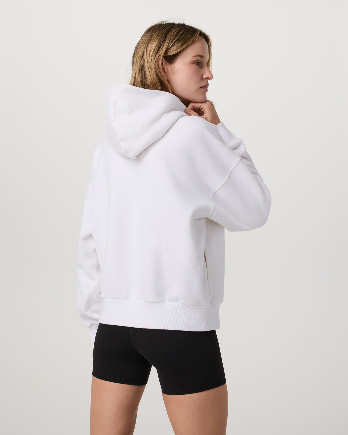 Restore Relaxed Half Zip Hoodie Women's White Pullover - Vuori
