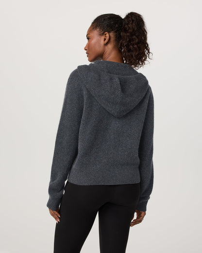 Émilie Cashmere Hoodie Women's Charcoal Heather - Vuori