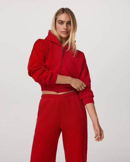 Restore Mini Full Zip Hoodie Women's Cherry Jacket - Vuori