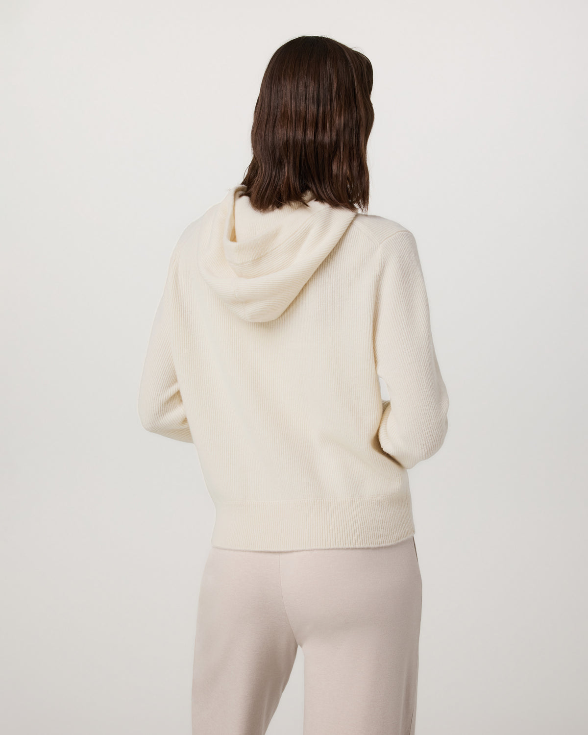 Émilie Cashmere Hoodie Women's Porcelain Zip - Vuori
