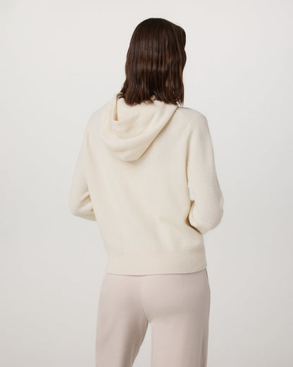 Émilie Cashmere Hoodie Women's Porcelain Zip - Vuori