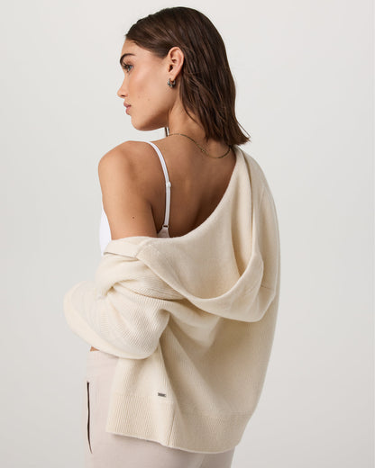 Émilie Cashmere Hoodie Women's Porcelain Zip - Vuori