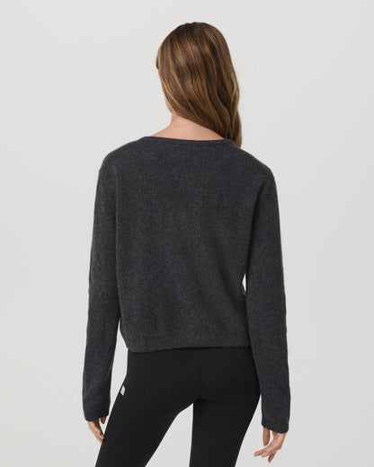 Émilie Cashmere Cardi Women's Charcoal Heather - Vuori
