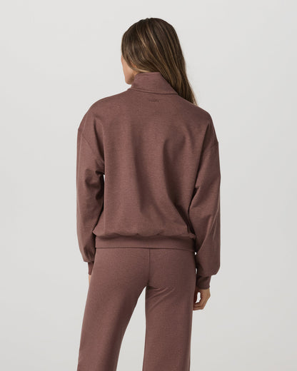 Granite Half Zip Women's Sable Heather Sweatshirt - Vuori