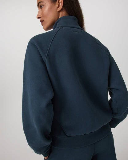 Restore Double Zip Sweatshirt Ocean Blue Full-Zip Fleece - Vuori
