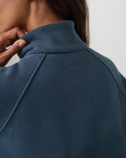 Restore Double Zip Sweatshirt Ocean Blue Full-Zip Fleece - Vuori