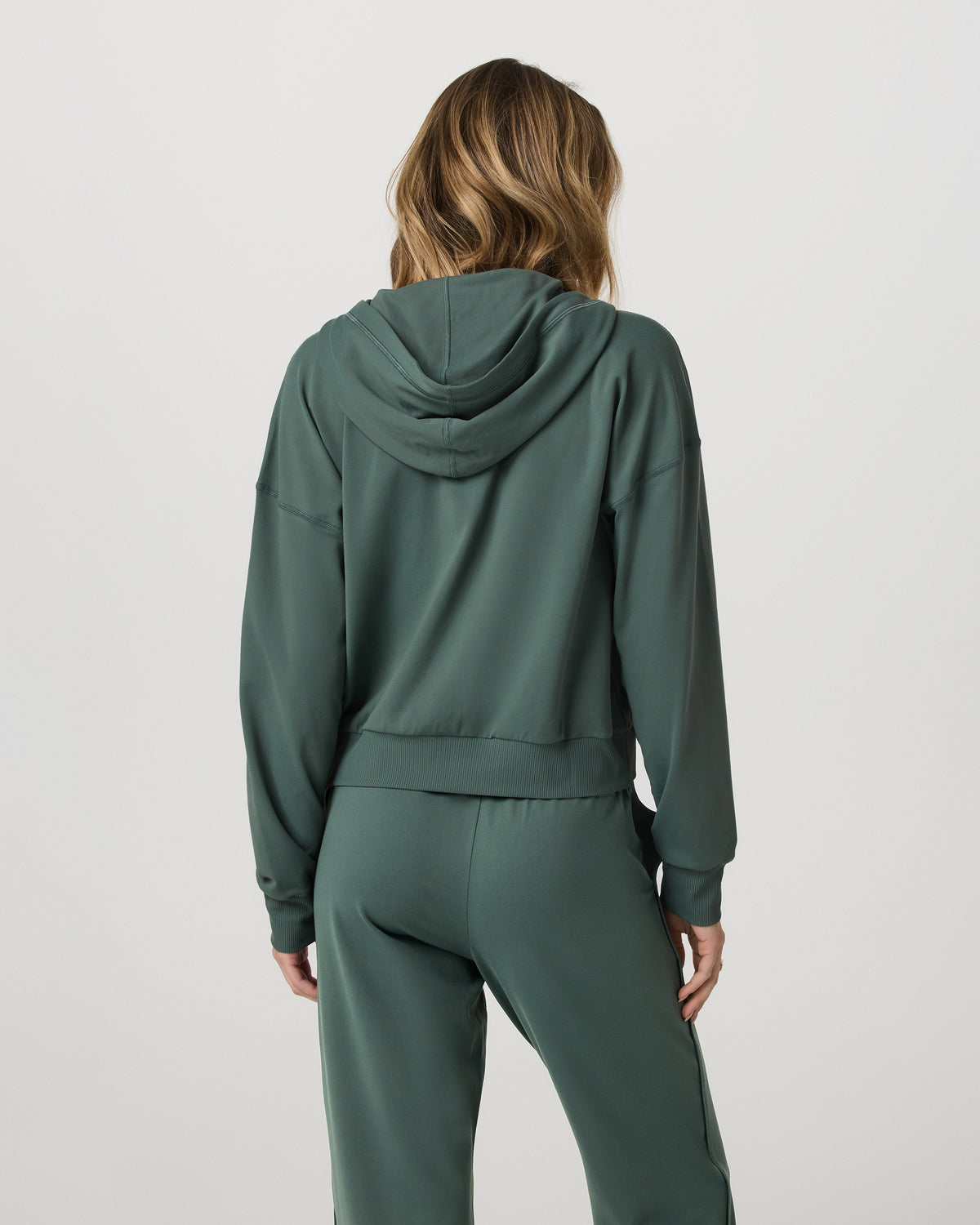 Halo Modern Full Zip Hoodie Women's Agate Green Hoodie - Vuori