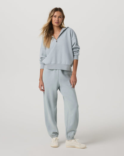 Restore Relaxed Half Zip Hoodie Blue Haze Jacket - Vuori