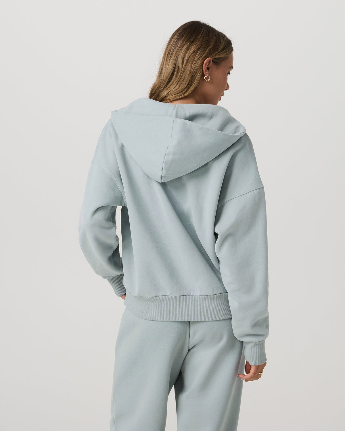 Restore Relaxed Half Zip Hoodie Blue Haze Jacket - Vuori