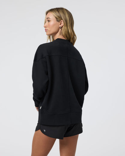 Sedona Weekender Crew Women's Black Pullover - Vuori