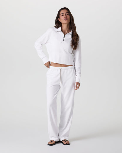 Sedona Cropped Half Zip White - Vuori