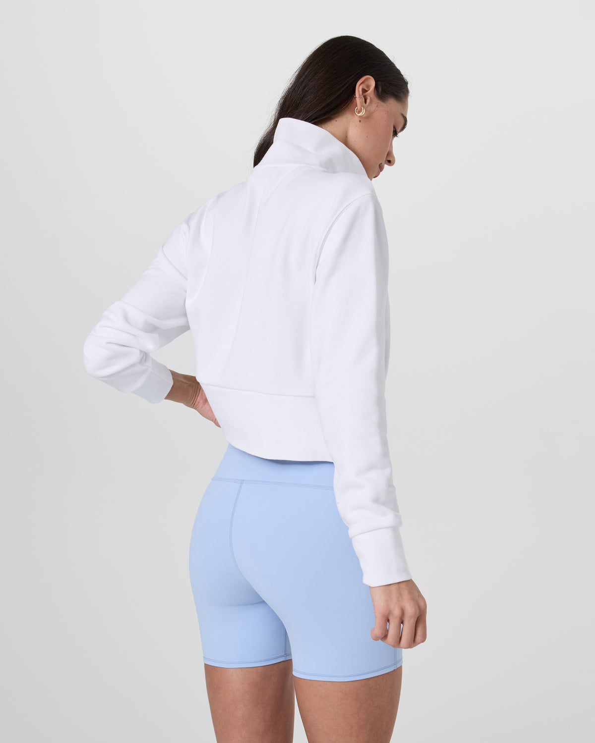 Sedona Cropped Half Zip White - Vuori