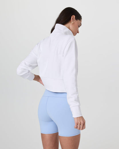 Sedona Cropped Half Zip White - Vuori