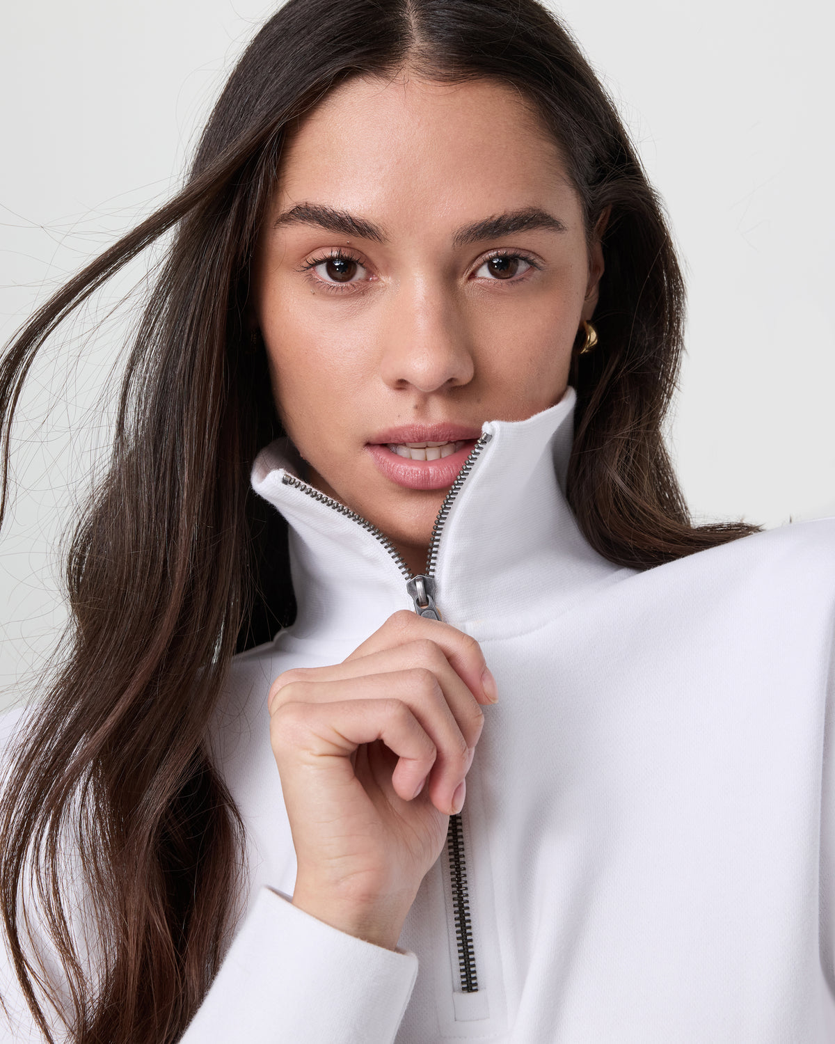 Sedona Cropped Half Zip White - Vuori