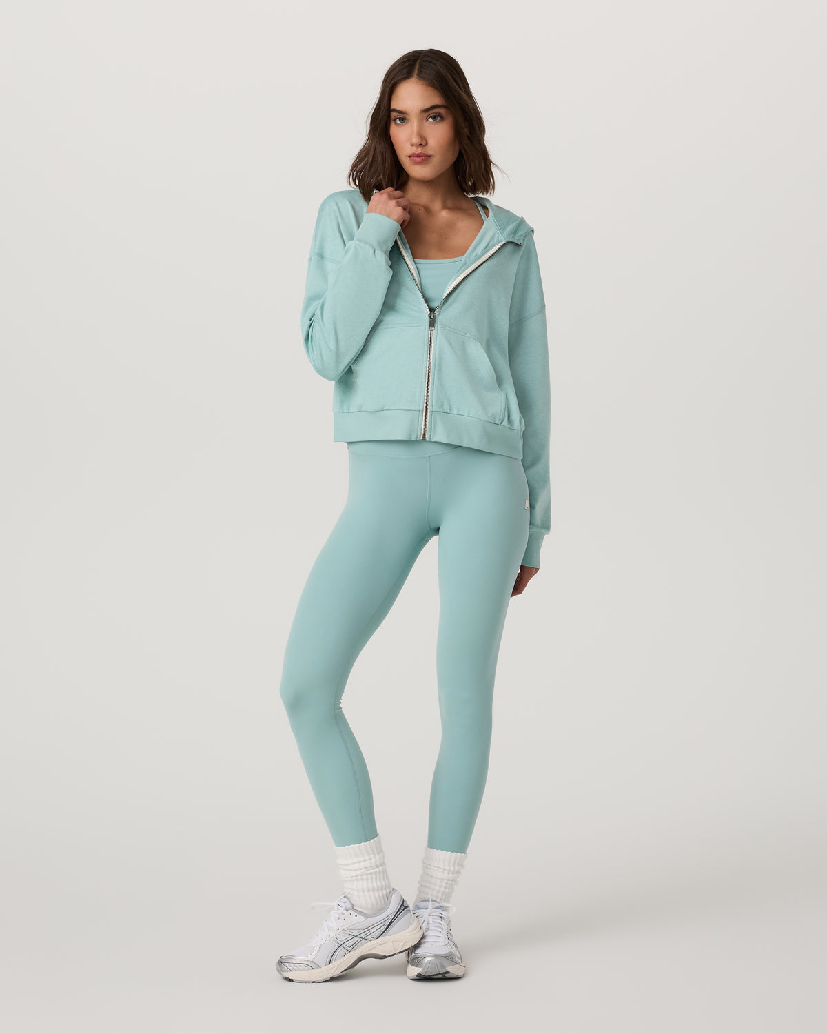 Halo Modern Full Zip Hoodie Sea Spray Heather - Vuori