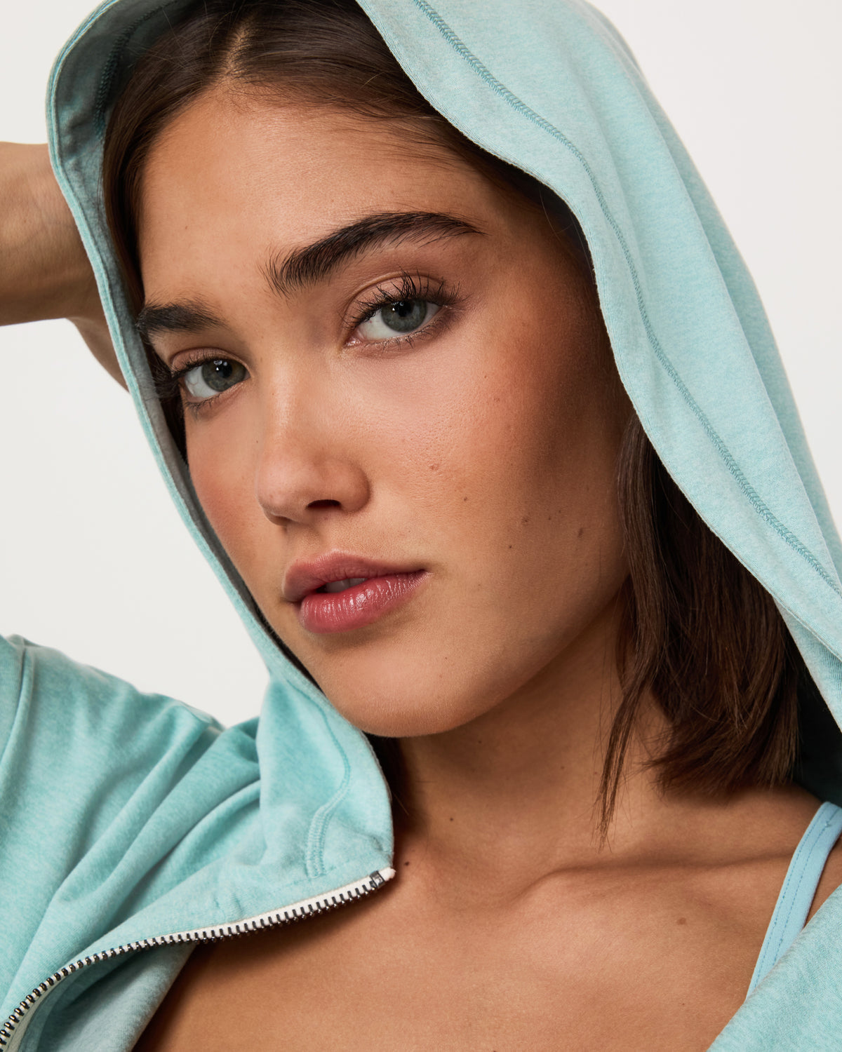Halo Modern Full Zip Hoodie Sea Spray Heather - Vuori