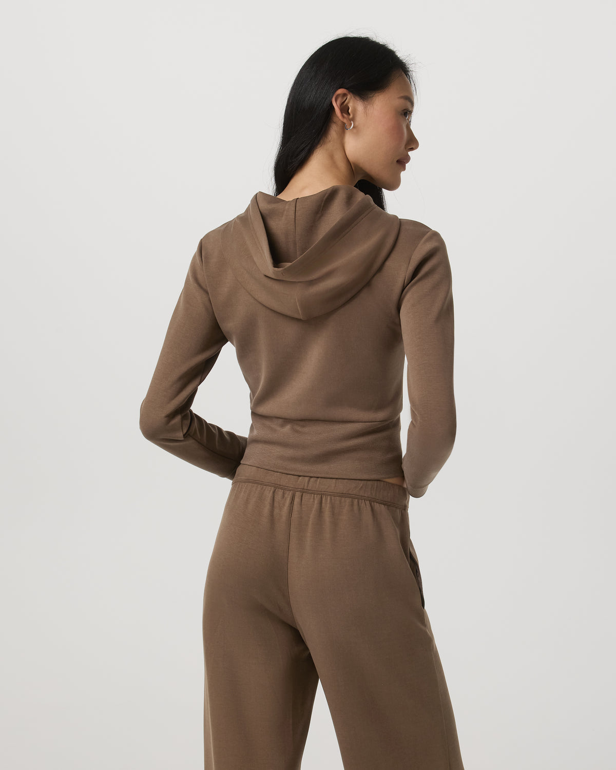 Compose Full Zip Hoodie Women's Espresso Zip-Up Jacket - Vuori