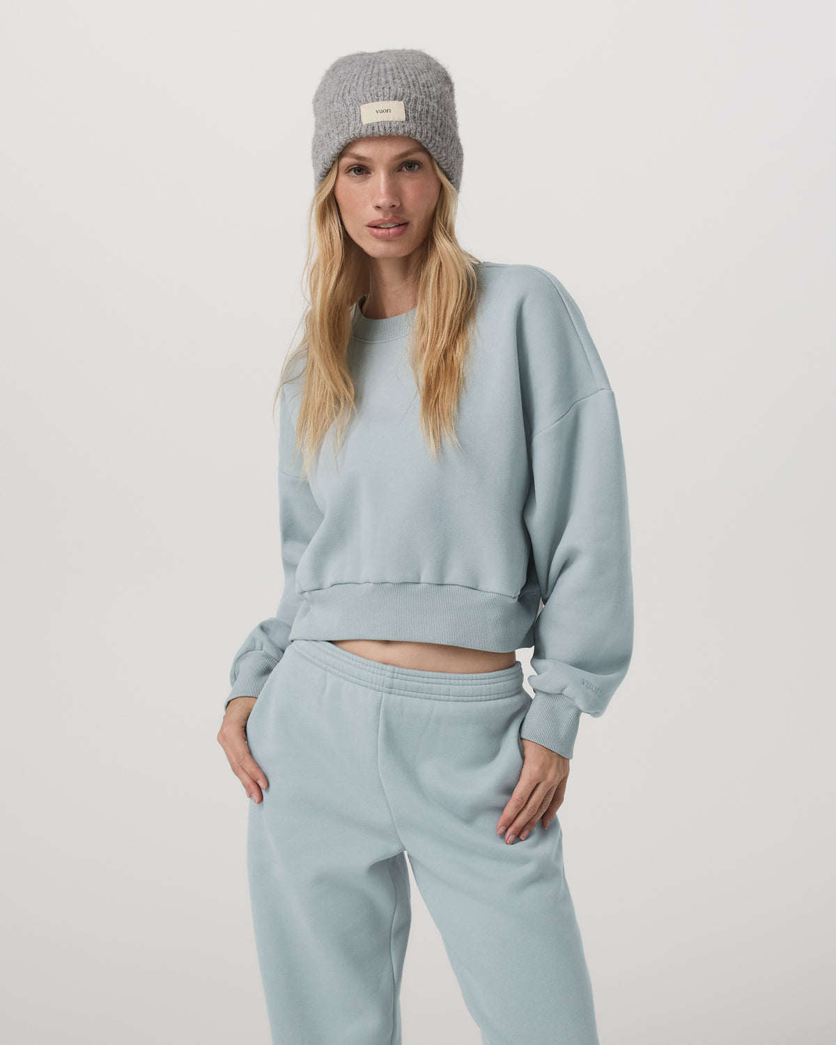 Restore Mini Crew Women's Blue Haze Crewneck - Vuori