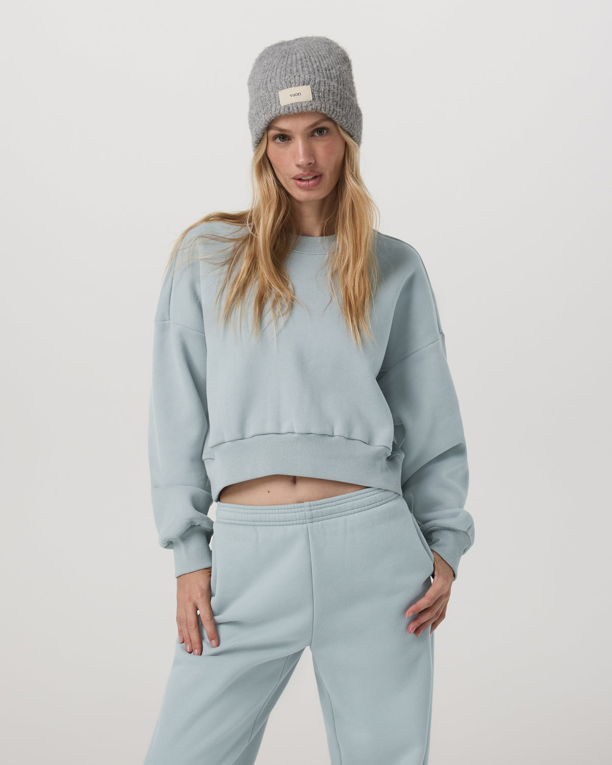 Restore Mini Crew Women's Blue Haze Crewneck - Vuori