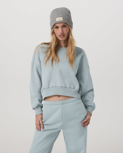 Restore Mini Crew Women's Blue Haze Crewneck - Vuori