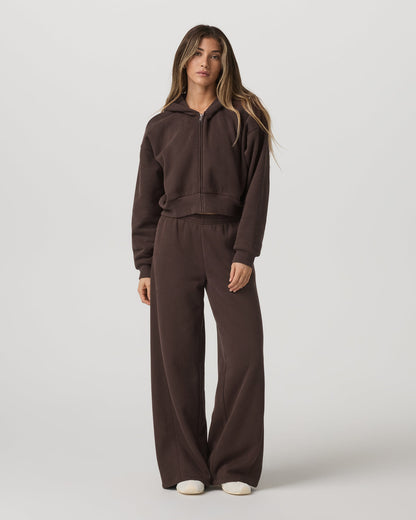 Restore Mini Full Zip Hoodie Women's Java Jacket - Vuori