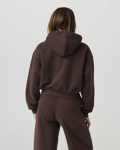 Restore Mini Full Zip Hoodie Women's Java Jacket - Vuori