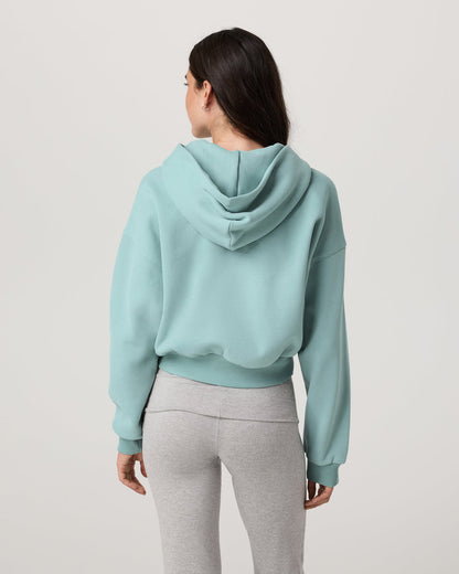 Restore Mini Full Zip Hoodie Women's Sea Spray Jacket - Vuori