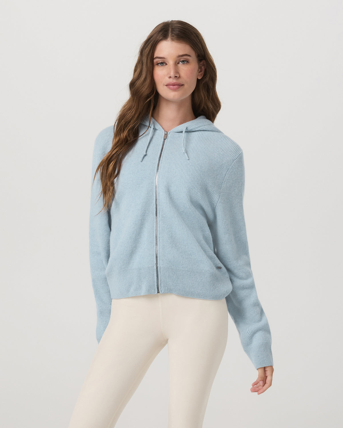 Émilie Cashmere Hoodie Women's Bluebell Zip - Vuori