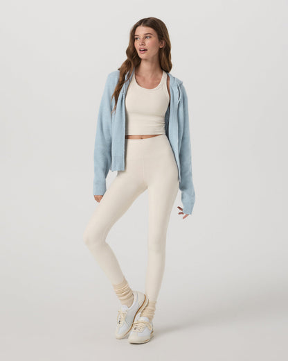 Émilie Cashmere Hoodie Women's Bluebell Zip - Vuori
