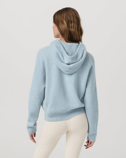 Émilie Cashmere Hoodie Women's Bluebell Zip - Vuori
