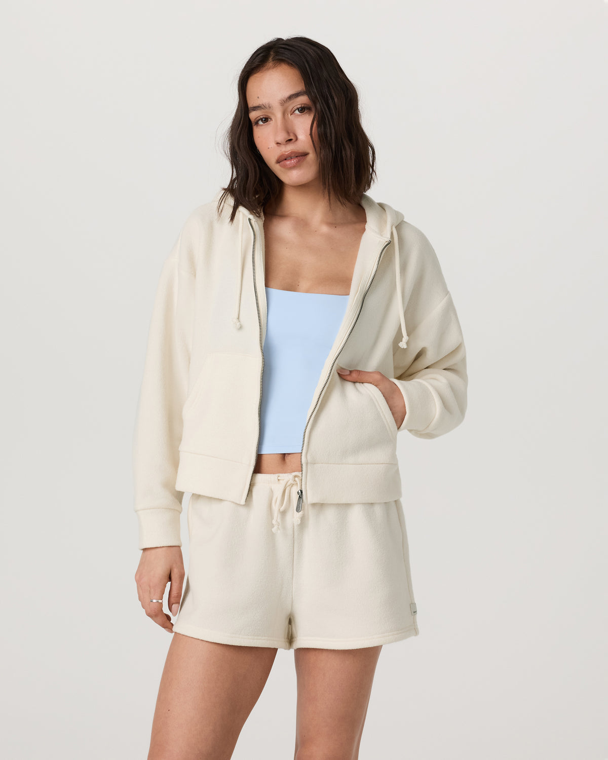 Beach Fleece Zip Up Women's Natural Full-Zip Hoodie - Vuori