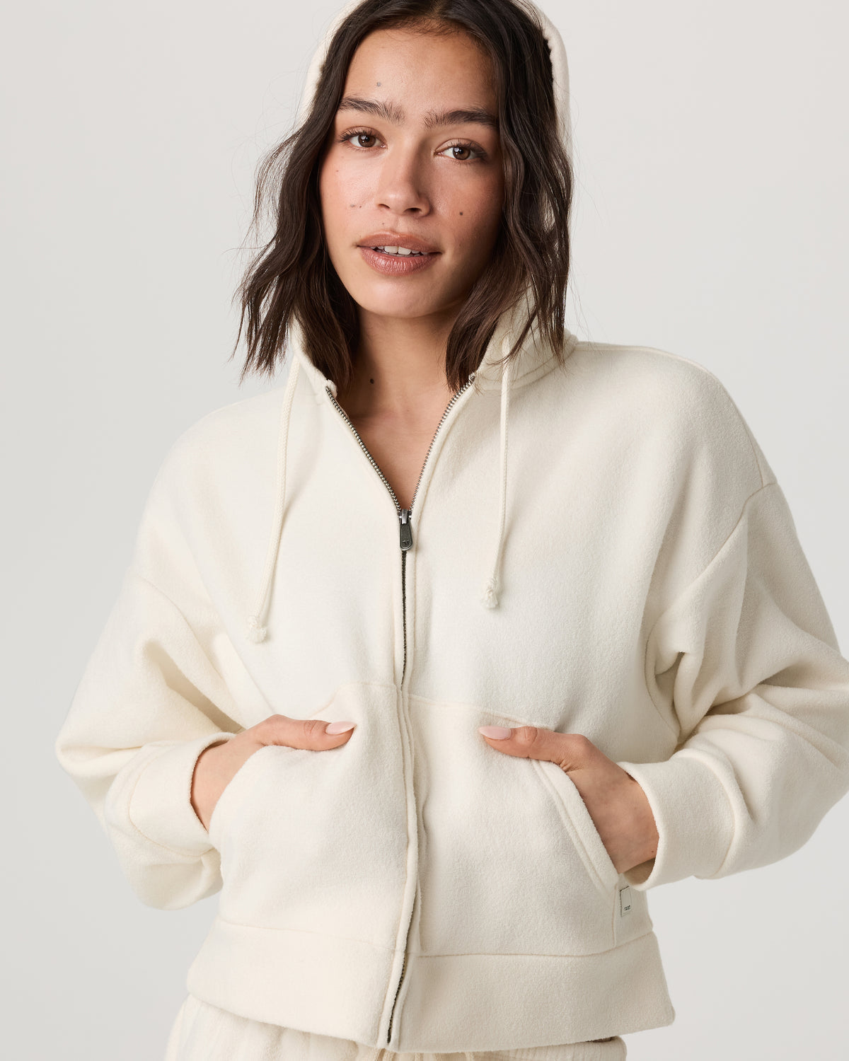 Beach Fleece Zip Up Women's Natural Full-Zip Hoodie - Vuori