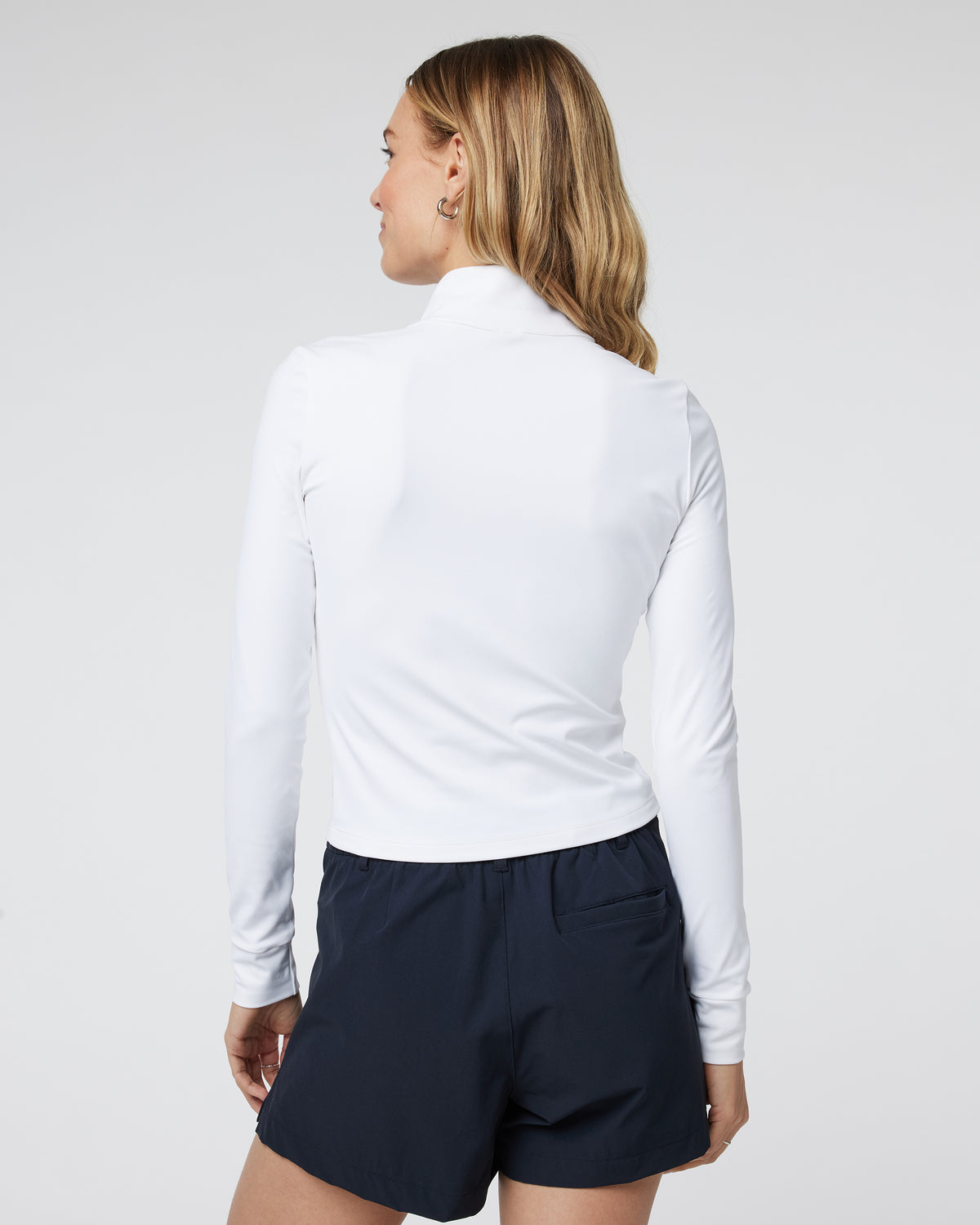 Studio Half Zip Women's White Athletic Pullover - Vuori