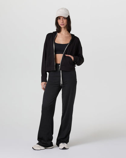 Halo Modern Full Zip Hoodie Solid Black - Vuori